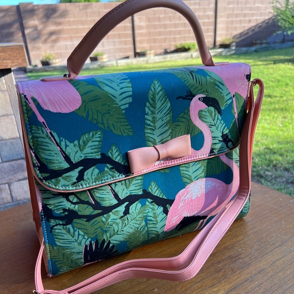 Voodoo Vixen Handbags - Retro Flamingo handbag by Voodoo Vixen.